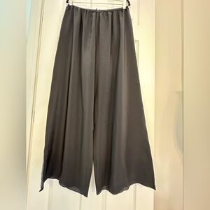 Rosamosario 100% Silk Crepe Palazzo Trousers Black Silk Palazzo Pajama Pant